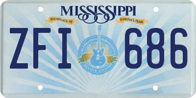 MS license plate ZFI686
