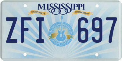 MS license plate ZFI697