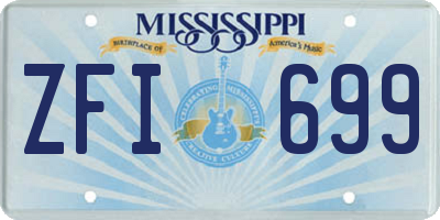 MS license plate ZFI699