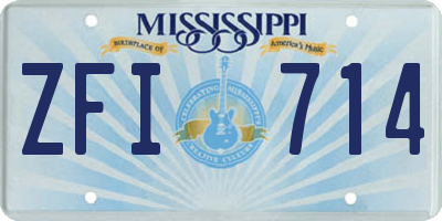 MS license plate ZFI714