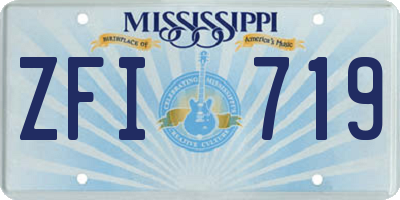 MS license plate ZFI719