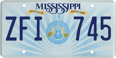 MS license plate ZFI745