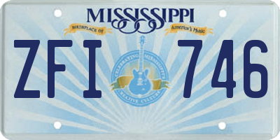 MS license plate ZFI746