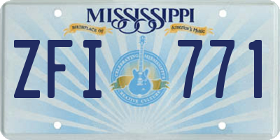 MS license plate ZFI771