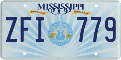 MS license plate ZFI779