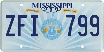 MS license plate ZFI799