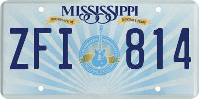 MS license plate ZFI814