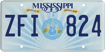 MS license plate ZFI824