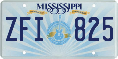 MS license plate ZFI825