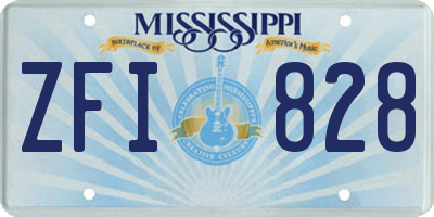 MS license plate ZFI828