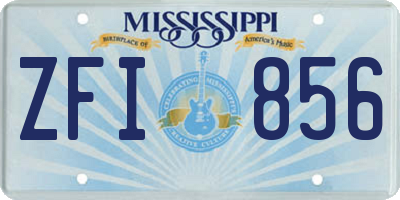 MS license plate ZFI856