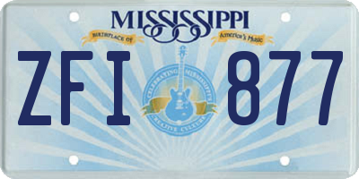 MS license plate ZFI877