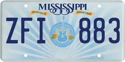 MS license plate ZFI883
