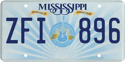 MS license plate ZFI896