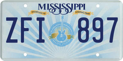 MS license plate ZFI897
