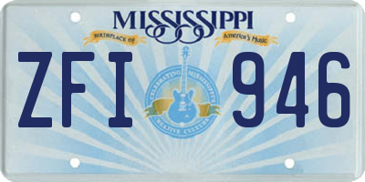 MS license plate ZFI946