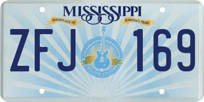 MS license plate ZFJ169