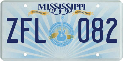 MS license plate ZFL082