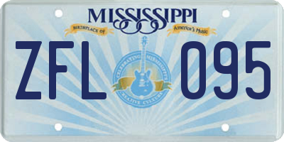MS license plate ZFL095