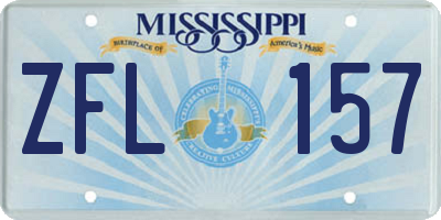 MS license plate ZFL157