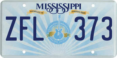 MS license plate ZFL373