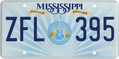 MS license plate ZFL395