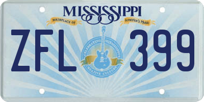 MS license plate ZFL399