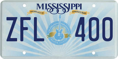 MS license plate ZFL400