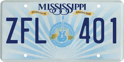 MS license plate ZFL401