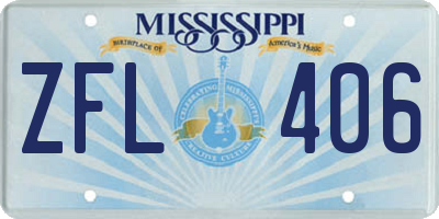 MS license plate ZFL406