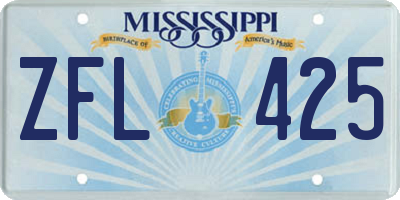 MS license plate ZFL425