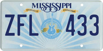 MS license plate ZFL433