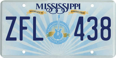 MS license plate ZFL438