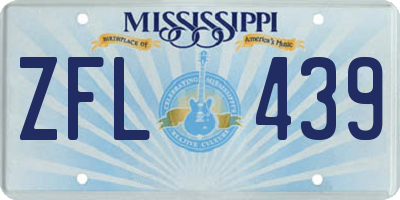 MS license plate ZFL439