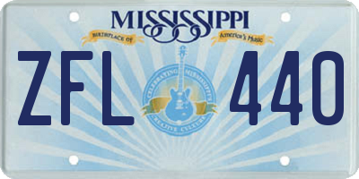 MS license plate ZFL440