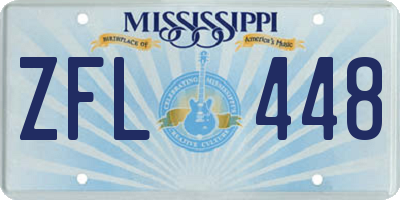 MS license plate ZFL448