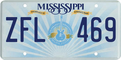 MS license plate ZFL469