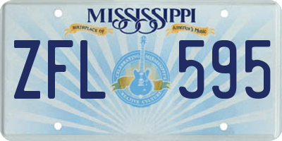 MS license plate ZFL595