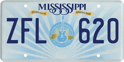 MS license plate ZFL620