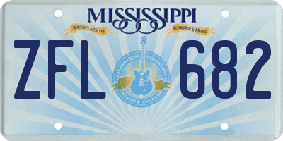 MS license plate ZFL682