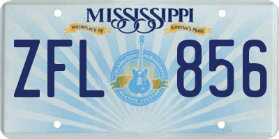 MS license plate ZFL856