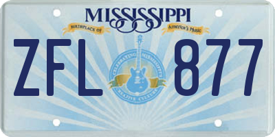 MS license plate ZFL877