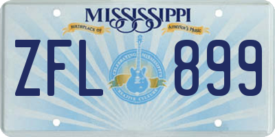 MS license plate ZFL899
