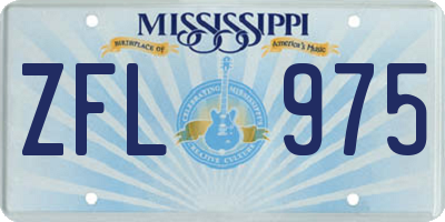 MS license plate ZFL975