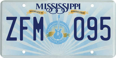 MS license plate ZFM095