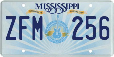 MS license plate ZFM256
