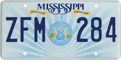 MS license plate ZFM284