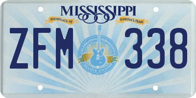MS license plate ZFM338