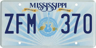 MS license plate ZFM370