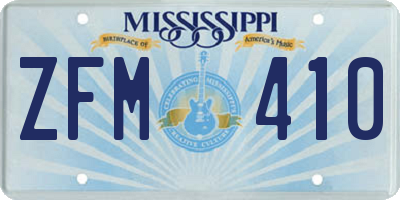 MS license plate ZFM410